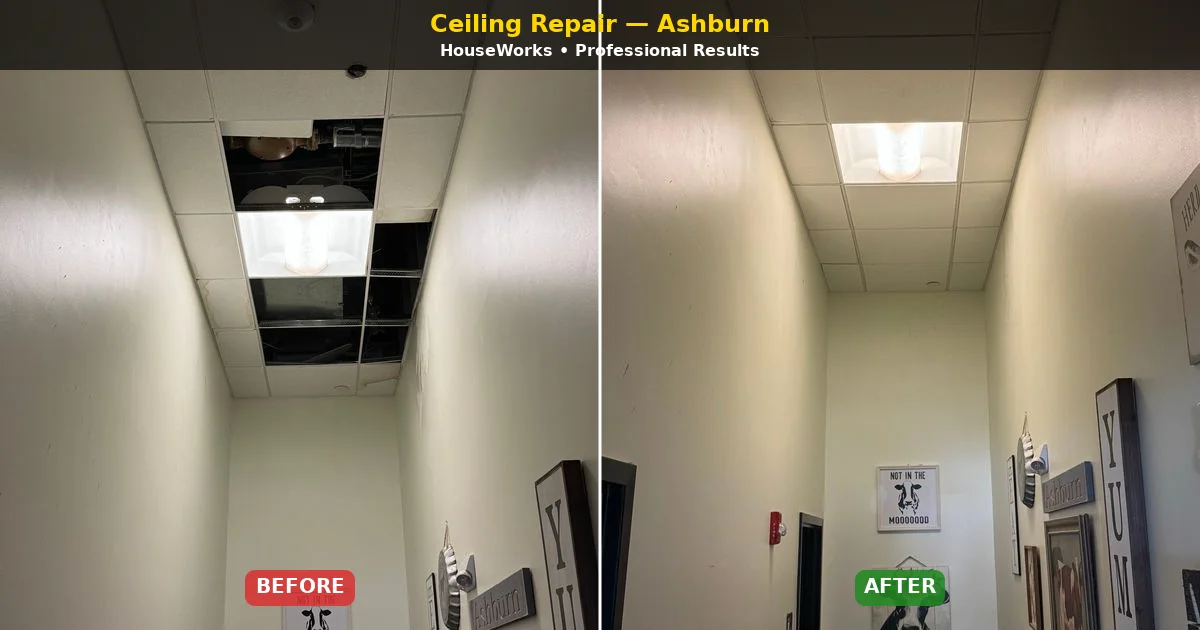 Commercial Drop Ceiling Replacement in Ashburn, VA - HouseWorks Northern Virginia