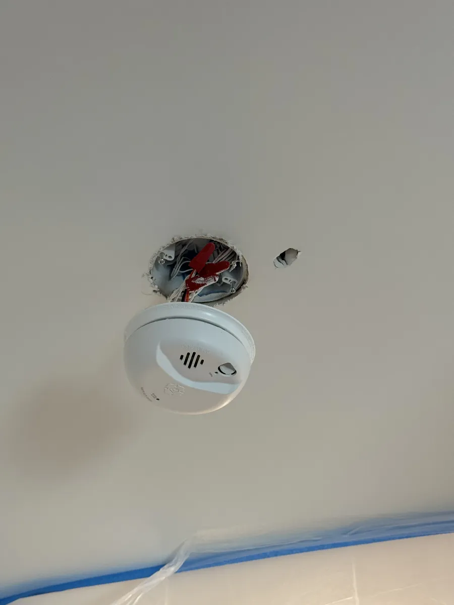 Ceiling damage in Ashburn VA home before drywall repair by HouseWorks