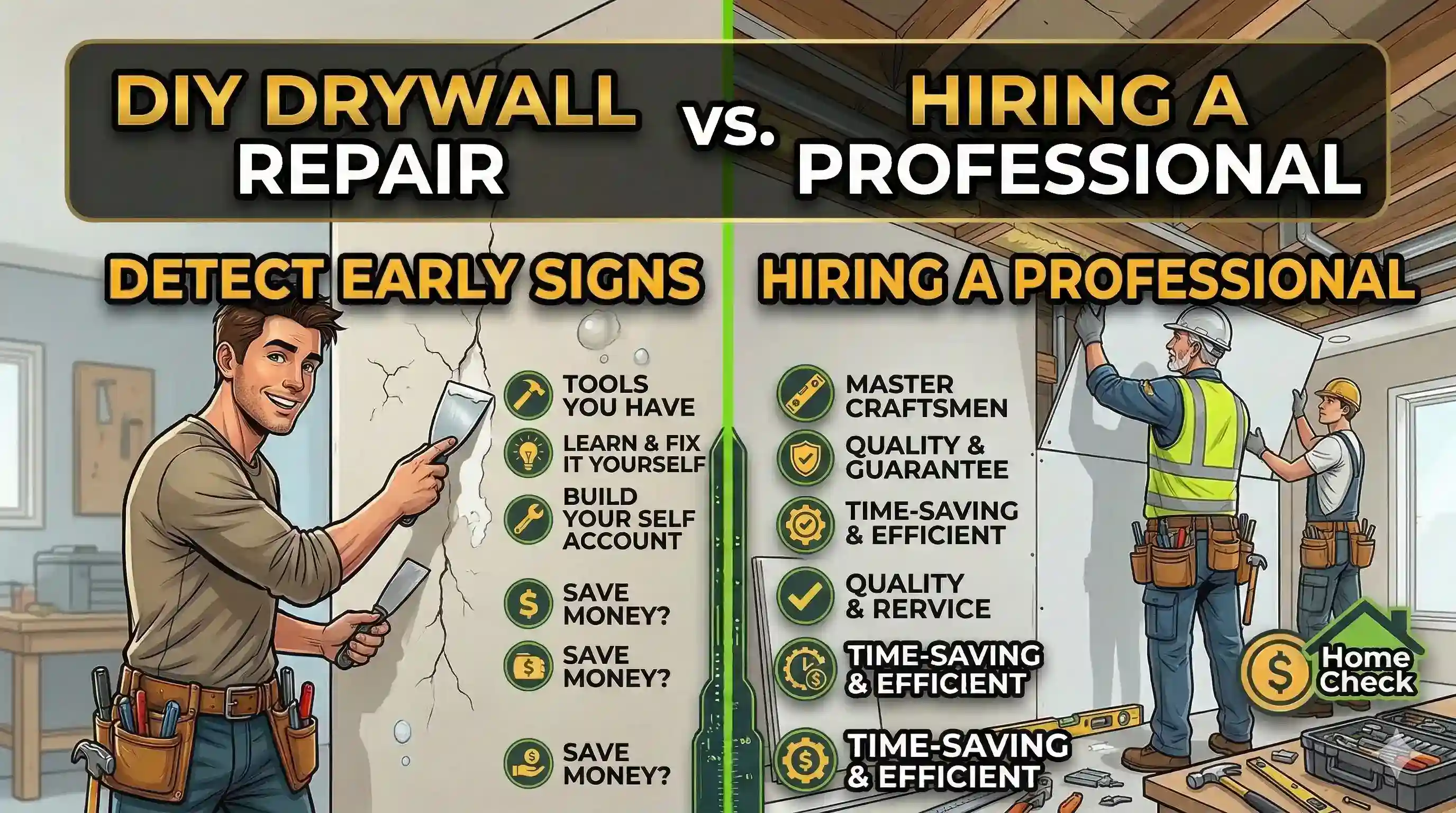 DIY vs professional drywall repair comparison