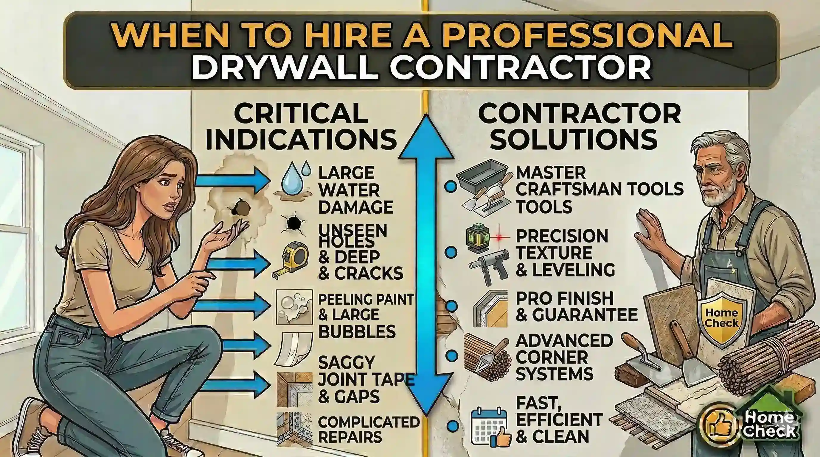 Professional drywall contractor for complex repairs